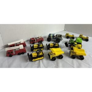 Tonka Vintage Construction Minis Vehicle & Fire Engine Toy Lot of 13